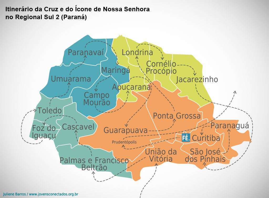 Peregrinação da Cruz da JMJ no Paraná