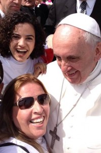 Maristela Ciarocchi fez selfie com o papa